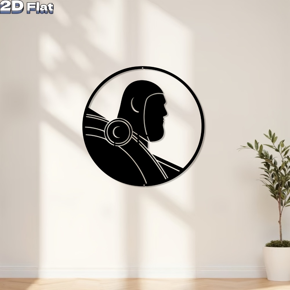 Tech Office Wall Decor - Modern Robot Aluminum Wall Art Weatherproof