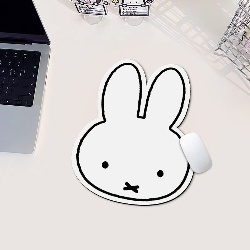 Office Tech Setup - Miffy Mouse Pad Kawaii Cartoon Tech