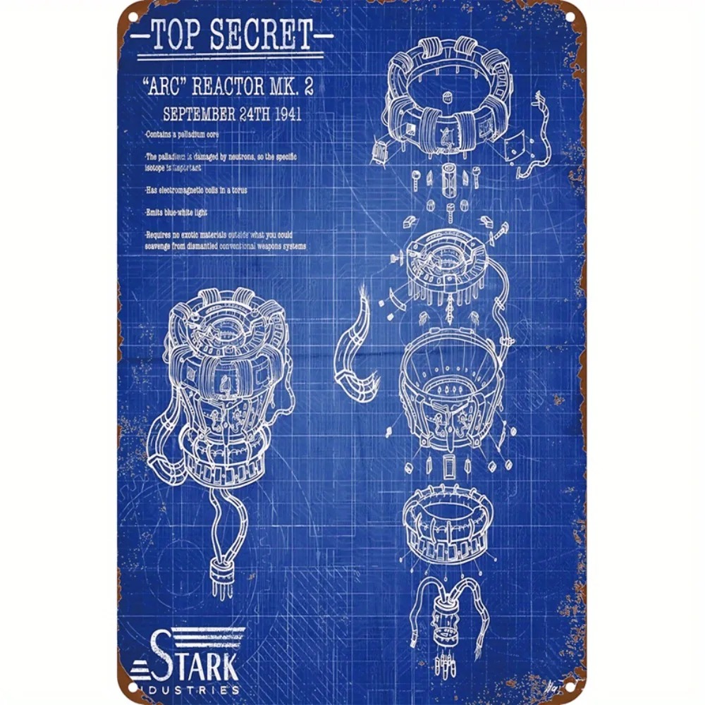 Tech Office Wall Decor - CIFBUY Retro Industrial 2D Flat Superhero