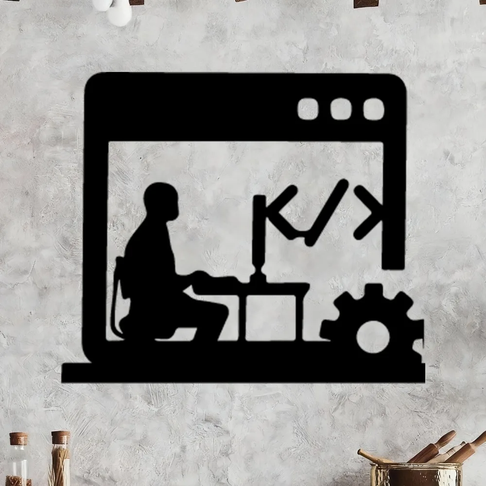 Tech Office Wall Decor - CIFBUY Metal Wall Art Programmer Gift