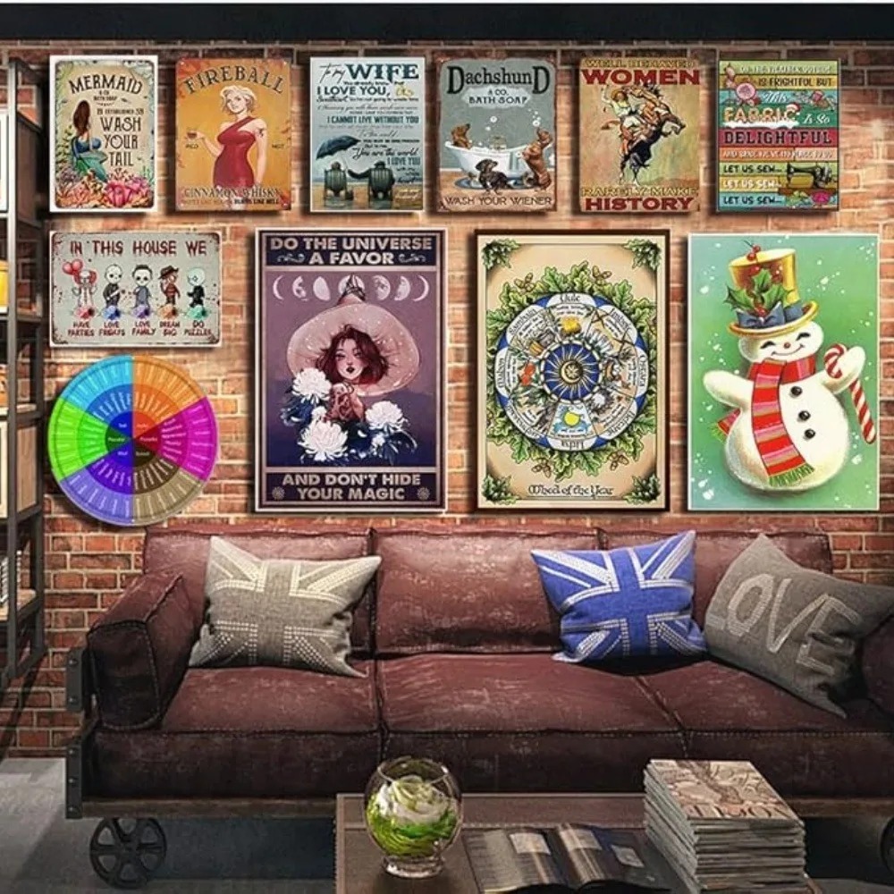 CIFBUY Retro Industrial 2D Fla - Tech Office Wall Decor review and price