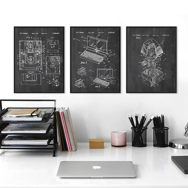 6Pcs Vintage Computer Patent W - Office Tech Setup review and price