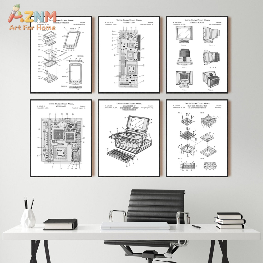 AZNM Computer Motherboard Pate - Tech Office Wall Decor review and price