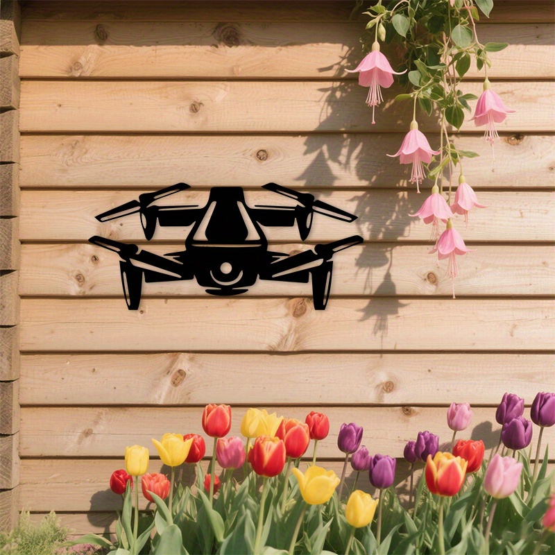 2D Flat Drone Silhouette Metal - Tech Office Wall Decor review and price