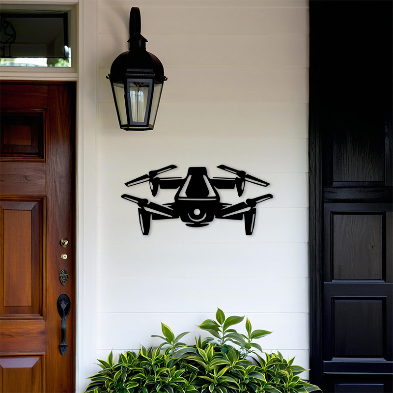 2D Flat Drone Silhouette Metal - Tech Office Wall Decor review and price